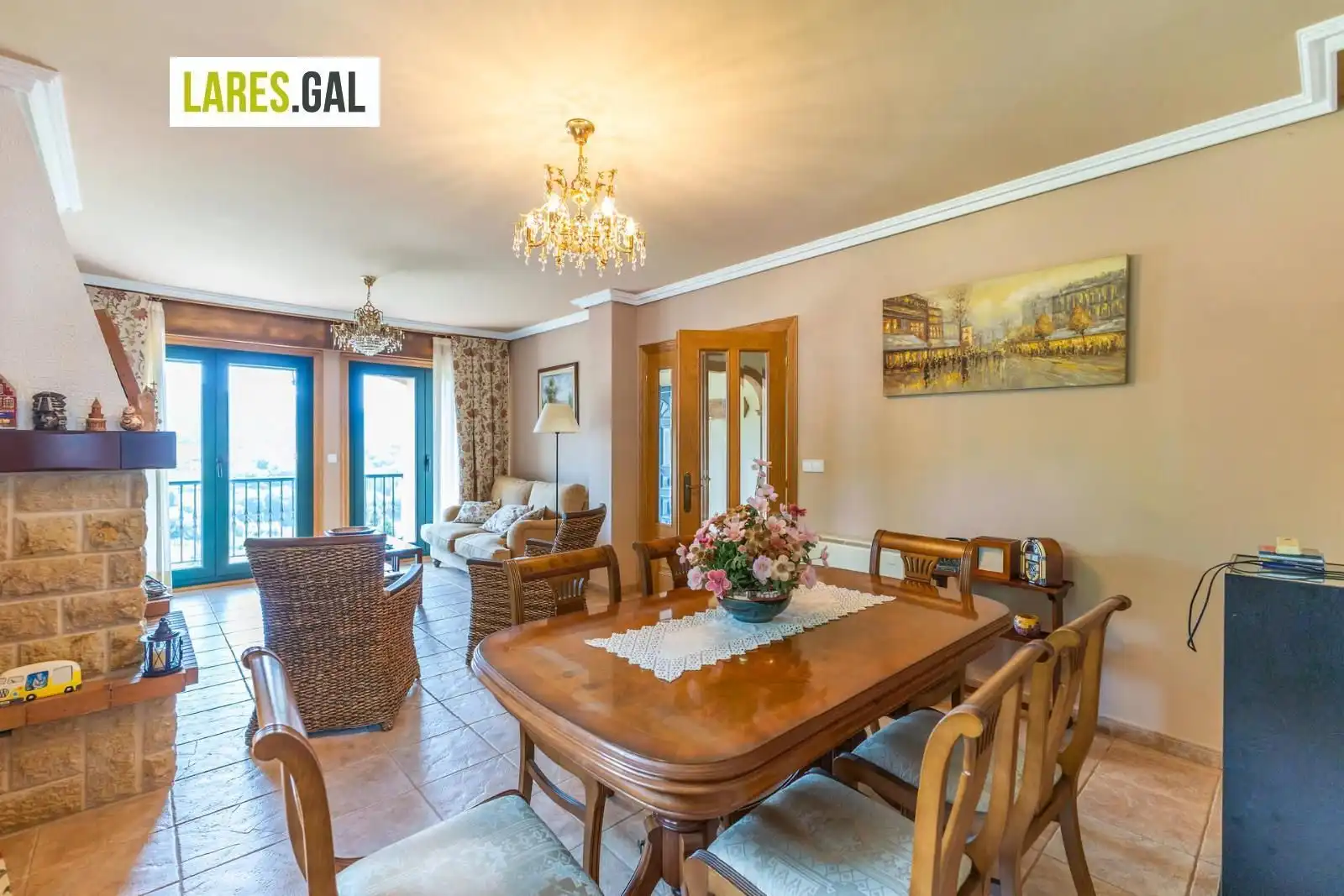 Esszimmer von Haus oder Chalet zum Verkauf in Cangas  mit Heizung, Terrasse und Möbliert
