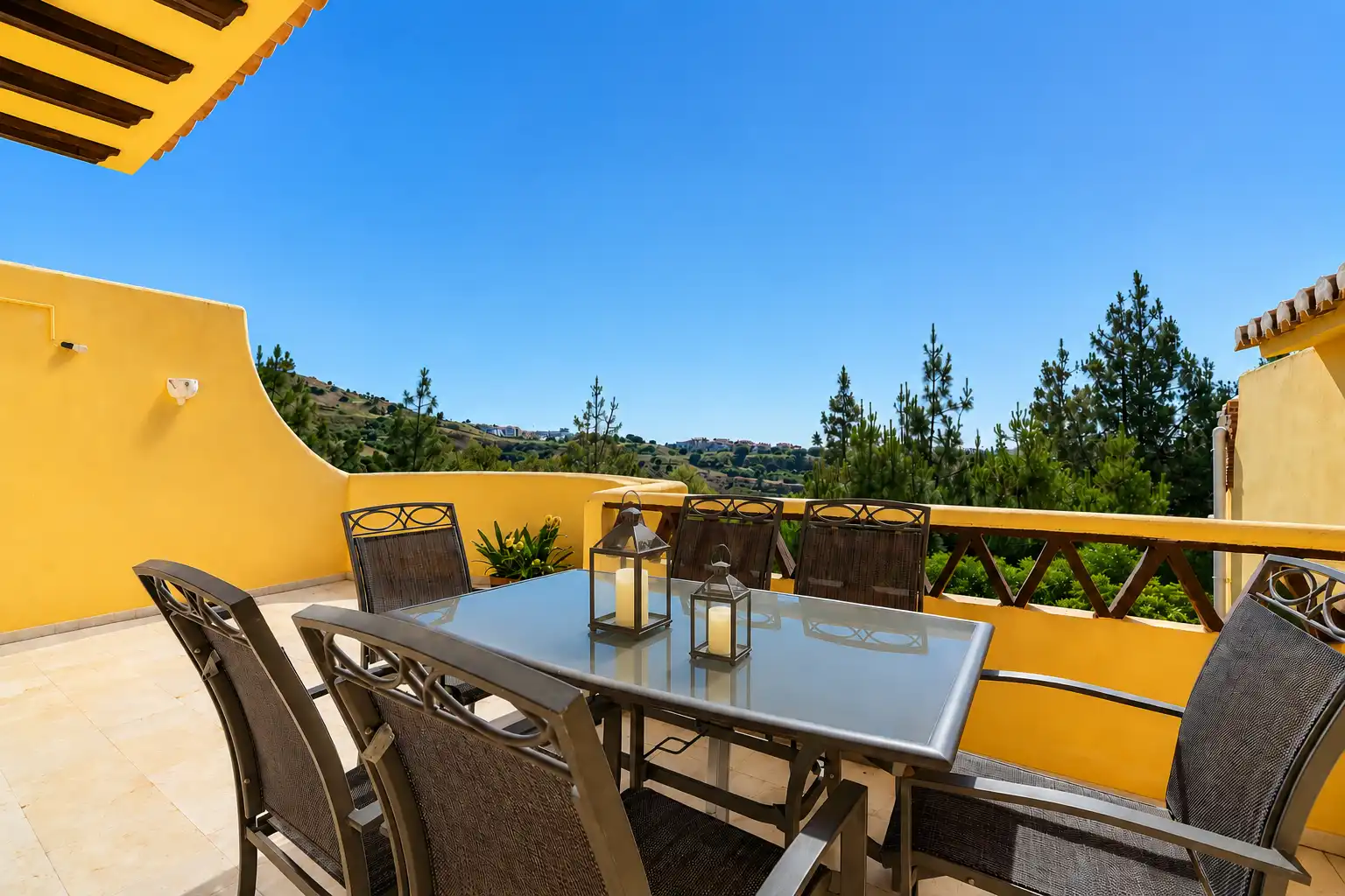 Terraza de Casa adosada en venta en Mijas con Aire acondicionado, Calefacción y Jardín privado