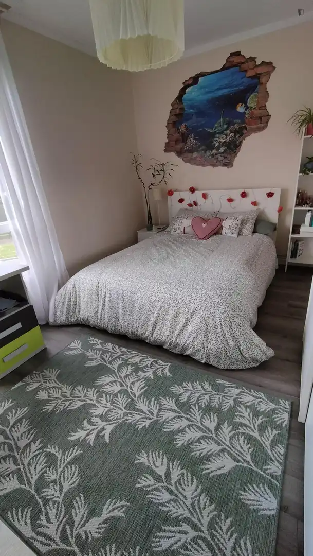 Dormitori de Apartament per a compartir en Getxo  amb Calefacció, Moblat i Forn