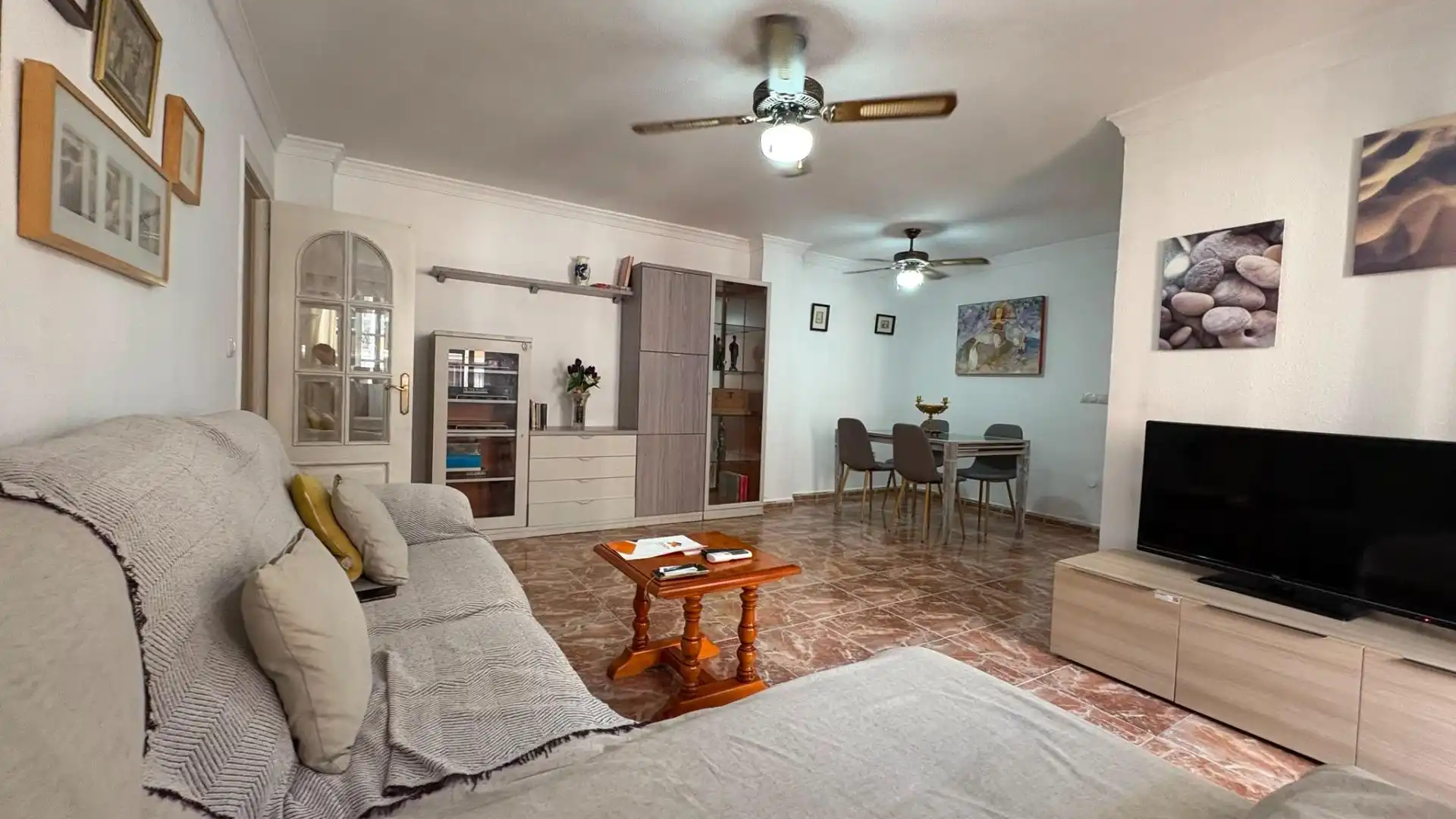 Sala de estar de Piso de alquiler en Málaga con Aire acondicionado, Amueblado y Balcón