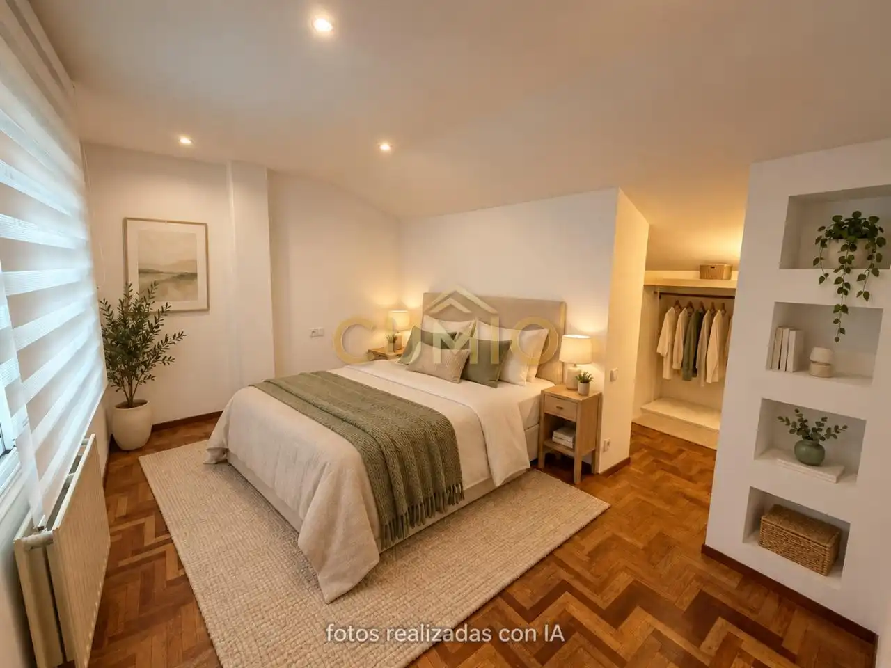 Schlafzimmer von Maisonette zum Verkauf in Nigrán mit Heizung, Parkett und Abstellraum
