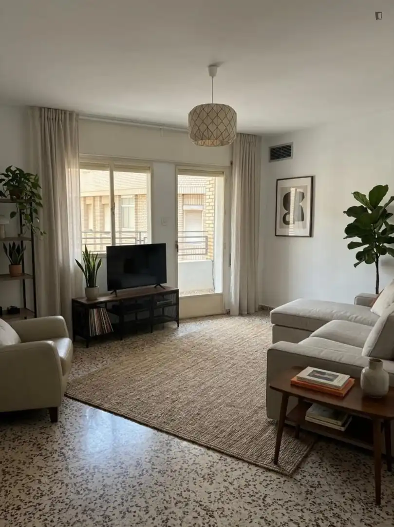 Sala d'estar de Apartament per a compartir en Murcia amb Moblat, Forn i Rentadora