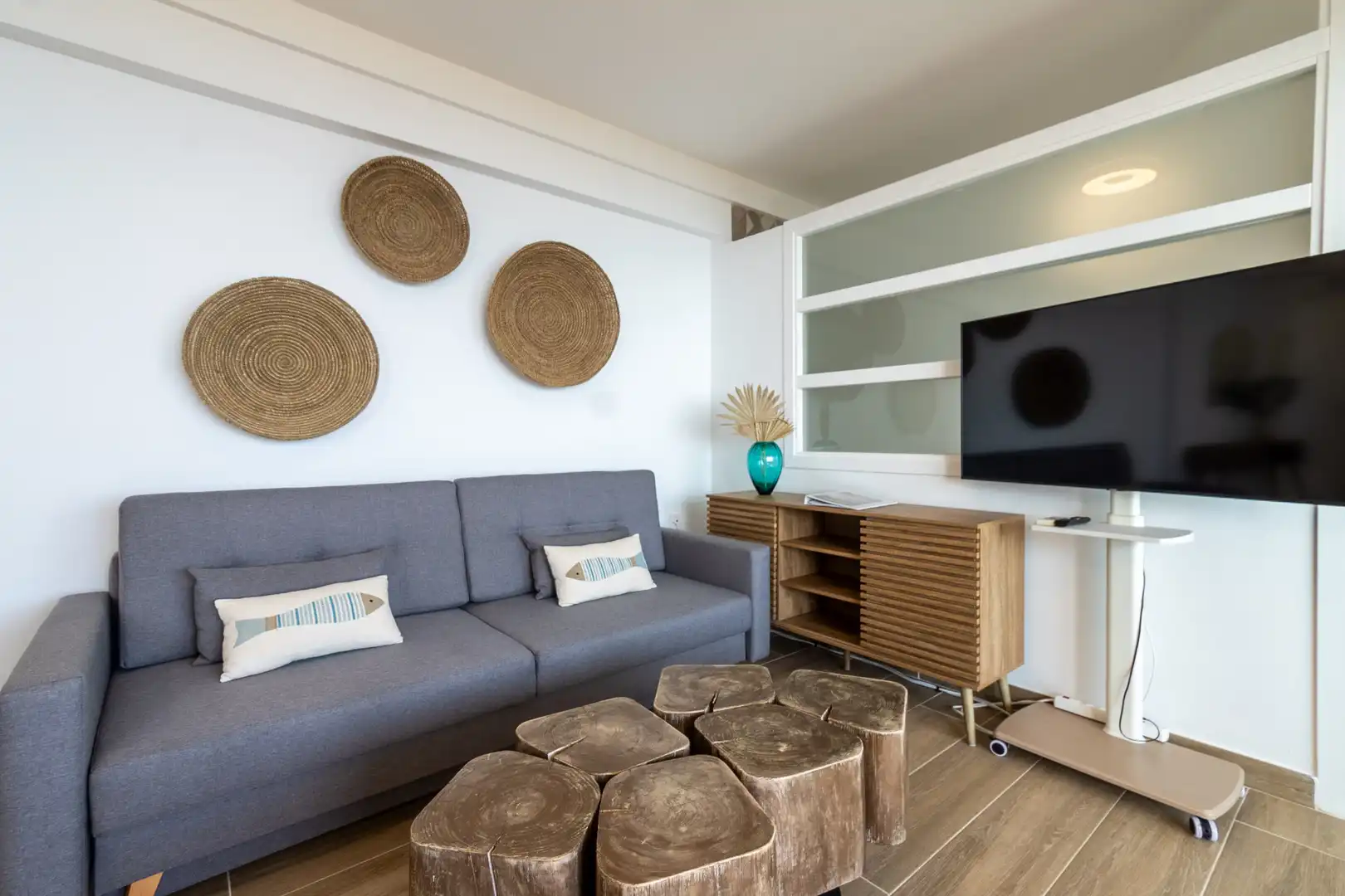 Sala de estar de Apartamento de alquiler en Marbella con Aire acondicionado, Terraza y Amueblado