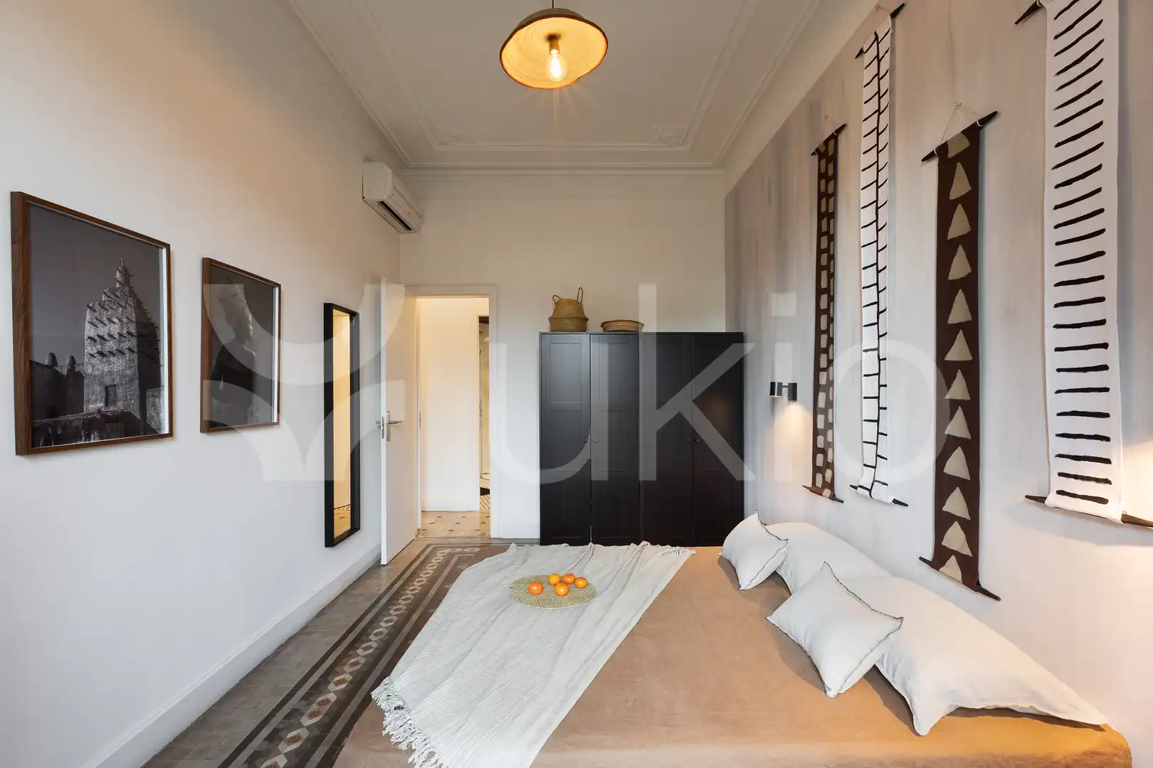 Habitación de Apartamento de alquiler en Barcelona con Aire acondicionado, Calefacción y Amueblado