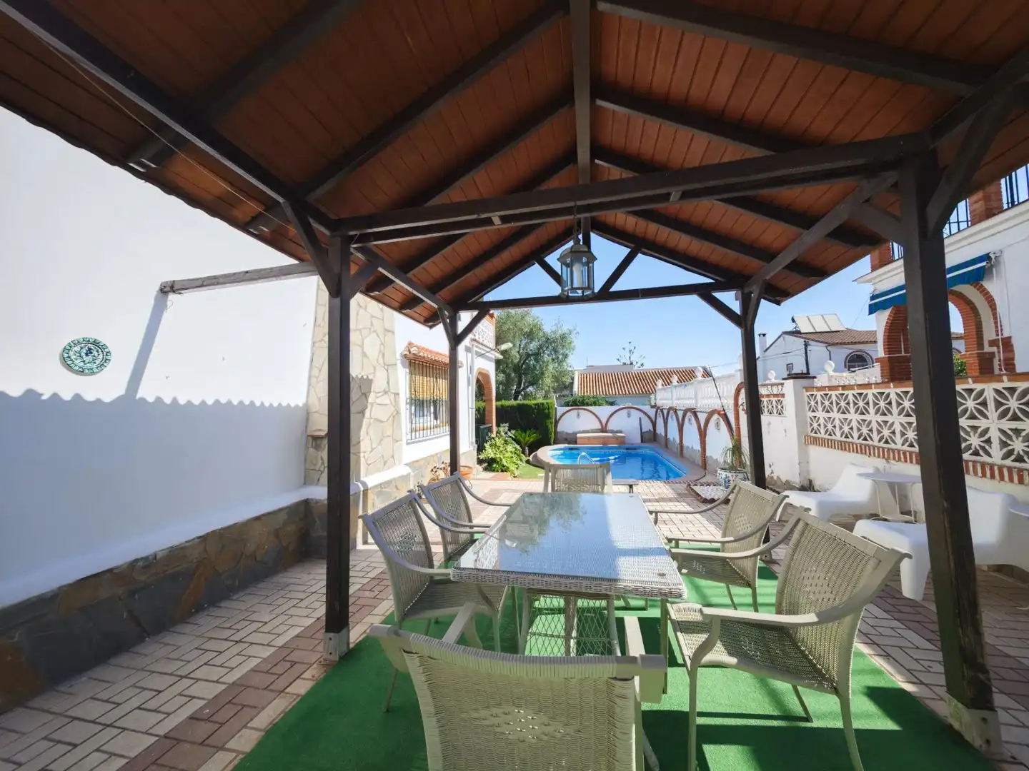 Terrasse von Haus oder Chalet zur Miete in Alhaurín de la Torre mit Klimaanlage, Heizung und Privatgarten