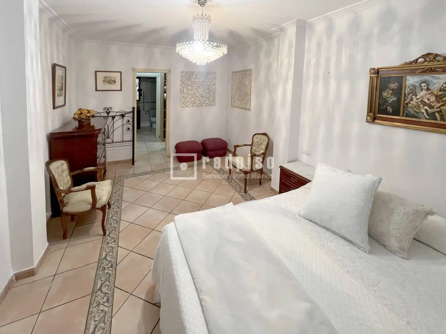 Schlafzimmer von Wohnung zur Miete in Sevilla mit Klimaanlage, Terrasse und Möbliert