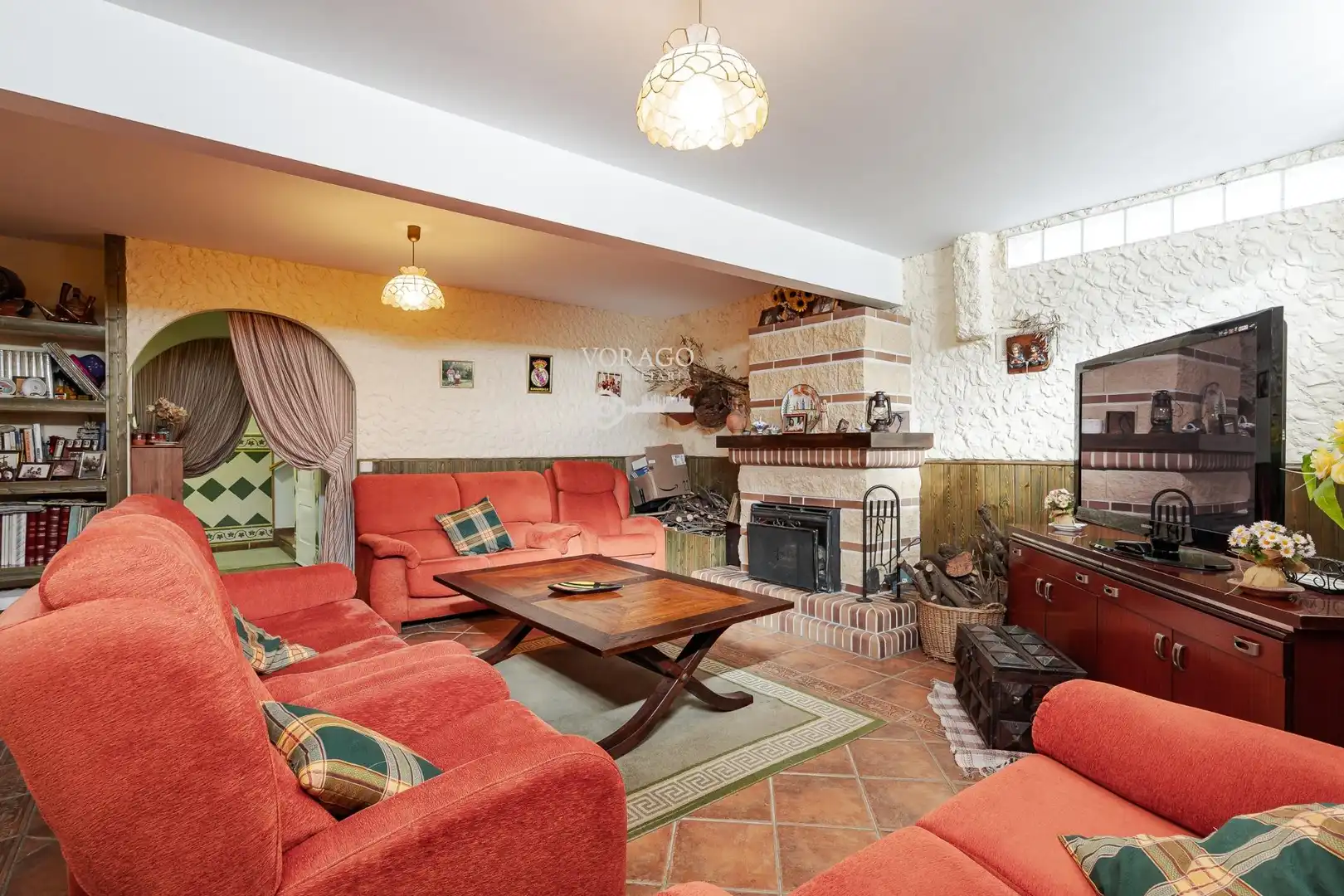 Sala de estar de Casa o chalet en venta en Villanueva de la Torre con Calefacción, Jardín privado y Terraza
