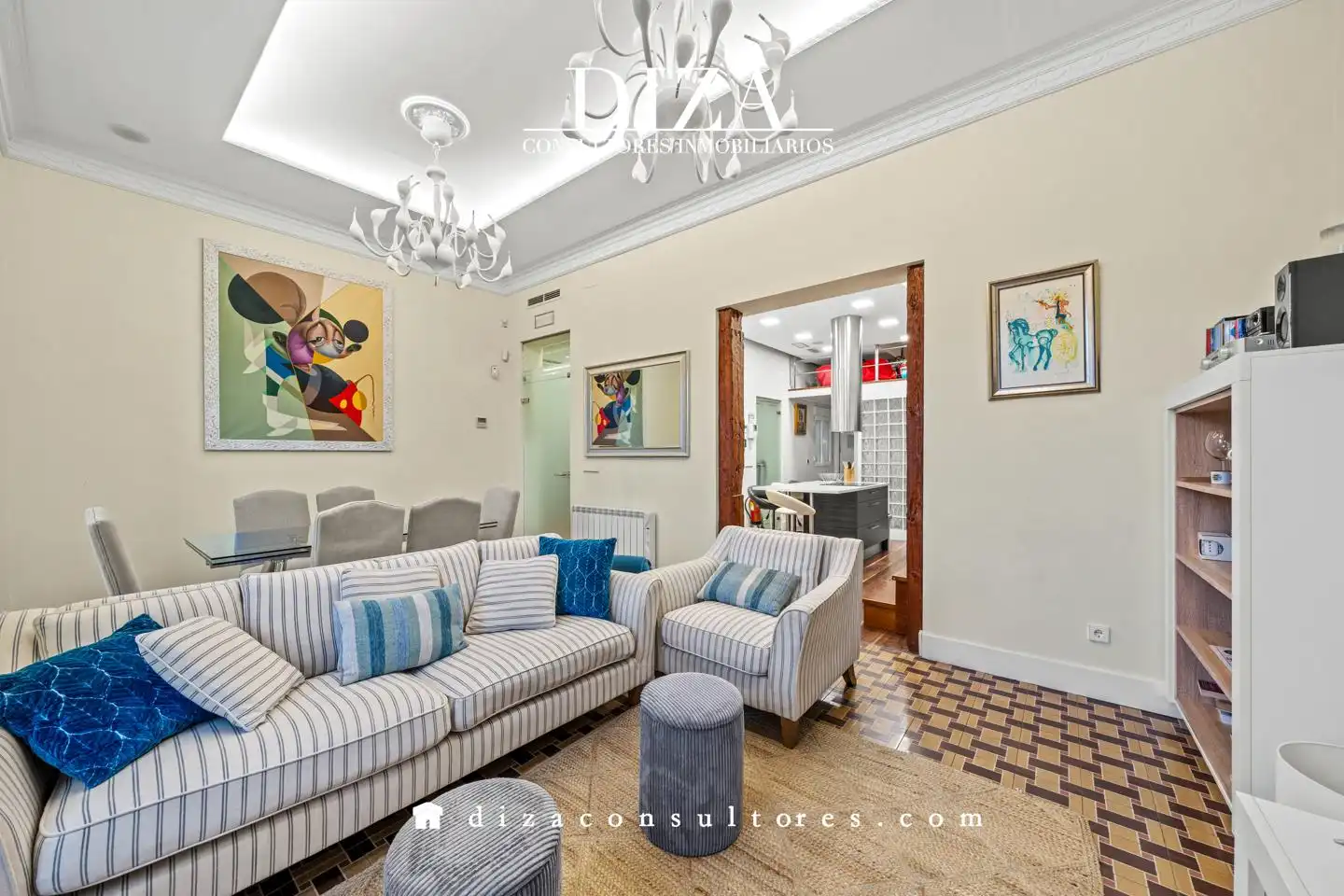 Sala de estar de Piso de alquiler en Madrid con Aire acondicionado, Calefacción y Amueblado