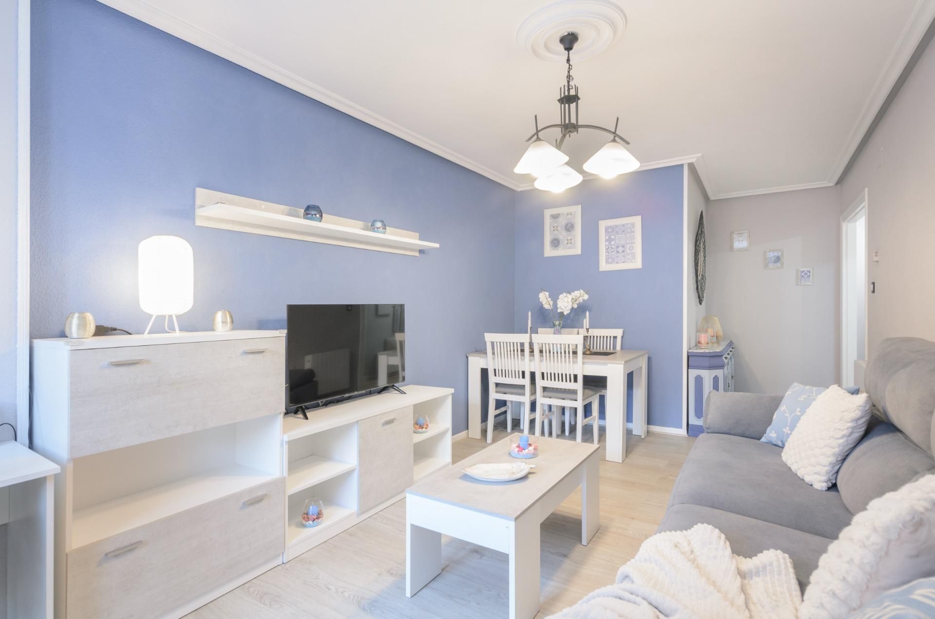 Living room of Flat for sale in Langreo  with Heating, Terrace and Storage room