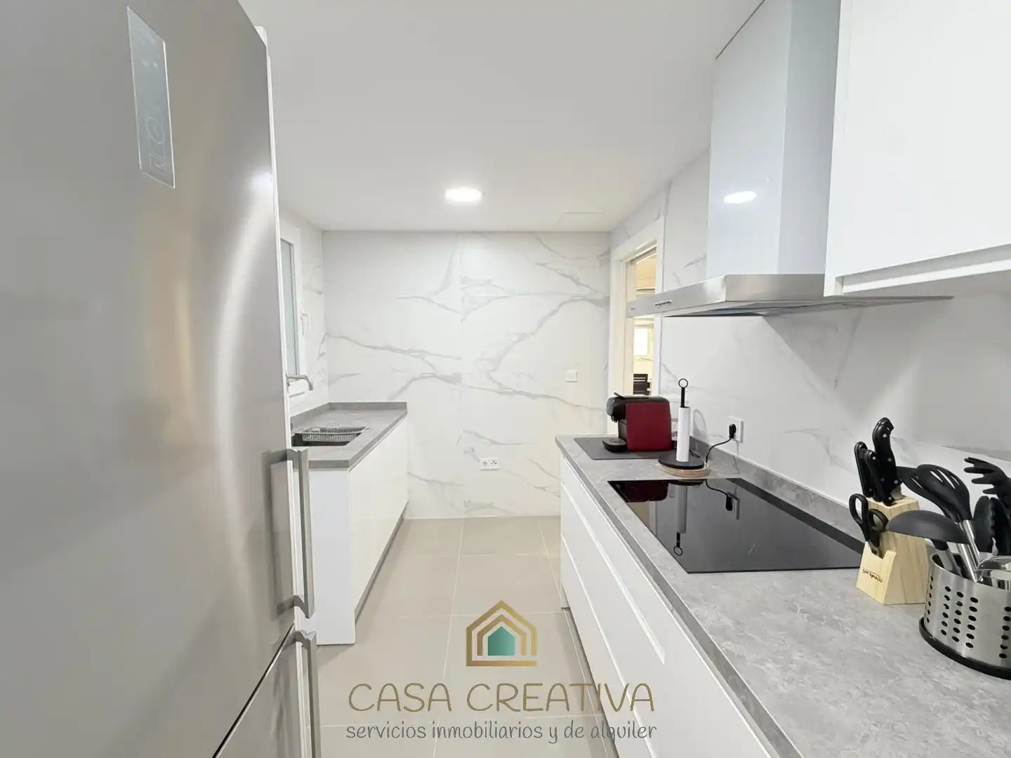 Cocina de Piso de alquiler en Valencia con Aire acondicionado, Calefacción y Terraza