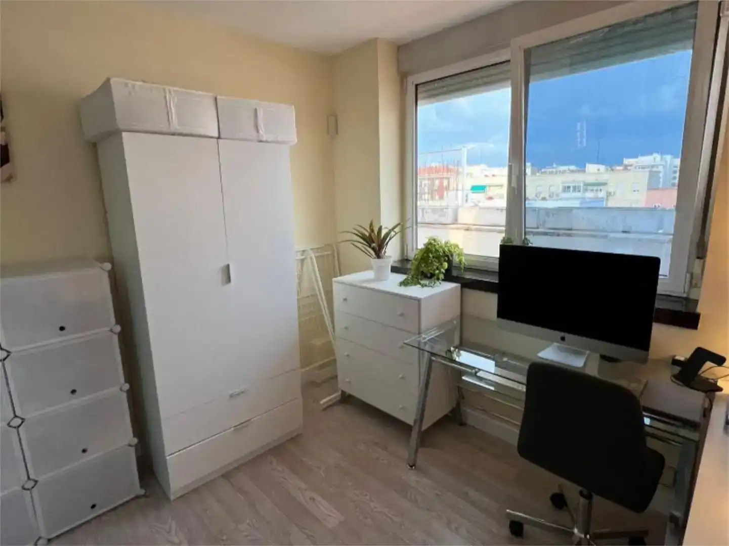 Schlafzimmer von Dachboden zur Miete in  Madrid Capital mit Klimaanlage