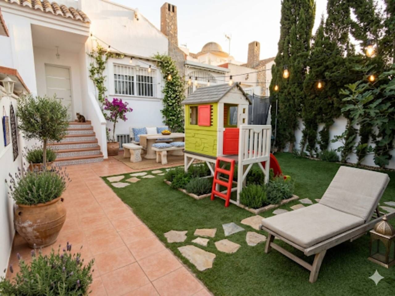 Jardí de Casa adosada en venda en El Ejido amb Aire condicionat, Jardí privat i Terrassa
