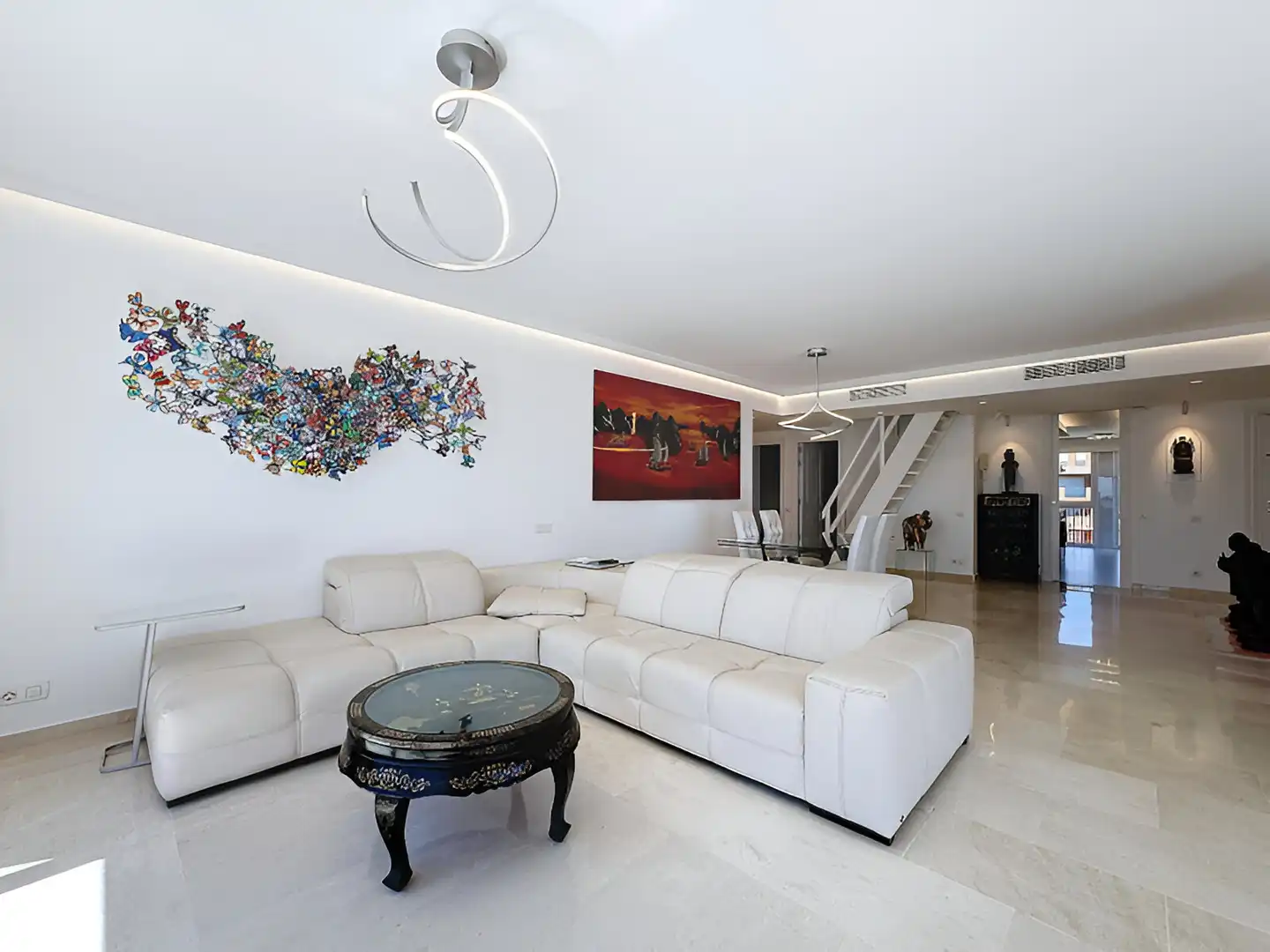 Sala d'estar de Àtic en venda en Manilva amb Aire condicionat, Calefacció i Terrassa