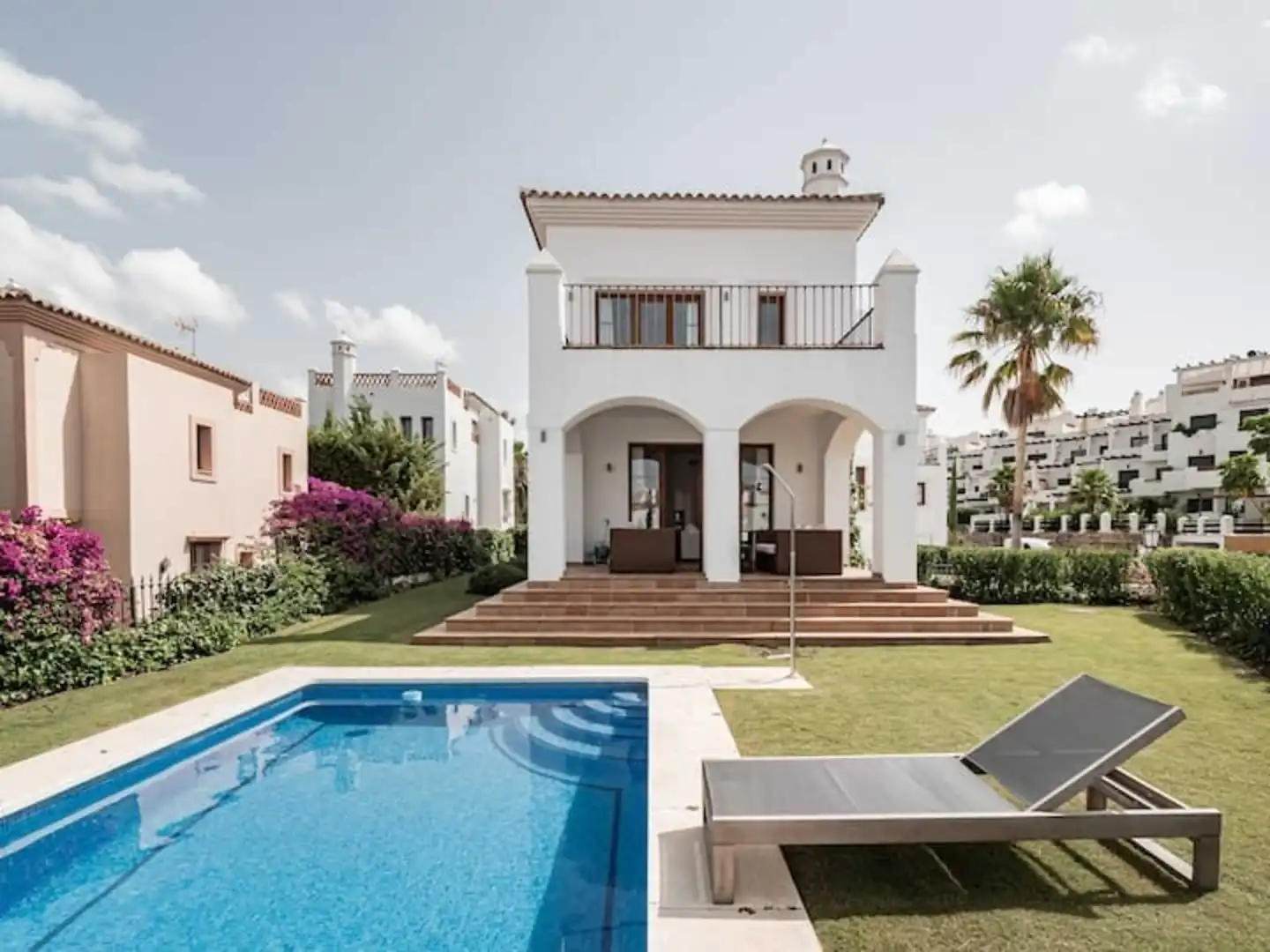Garden of Houses for rent in Estepona  with Air Conditioner, Terrace and Swimming Pool
