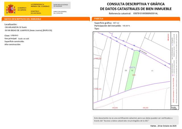 Terreno residencial en Venta en Calle Poeta Martín Garrido en Ibeas de Juarros