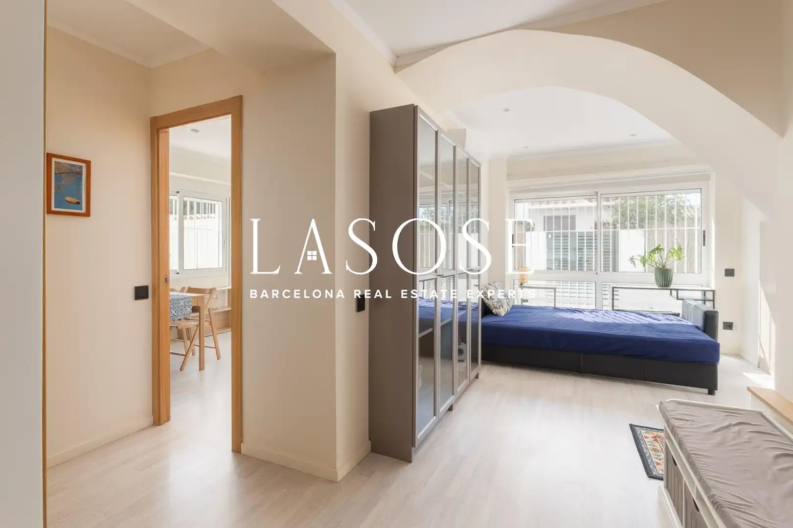 Dormitori de Loft de lloguer en Barcelona amb Aire condicionat, Jardí privat i Terrassa