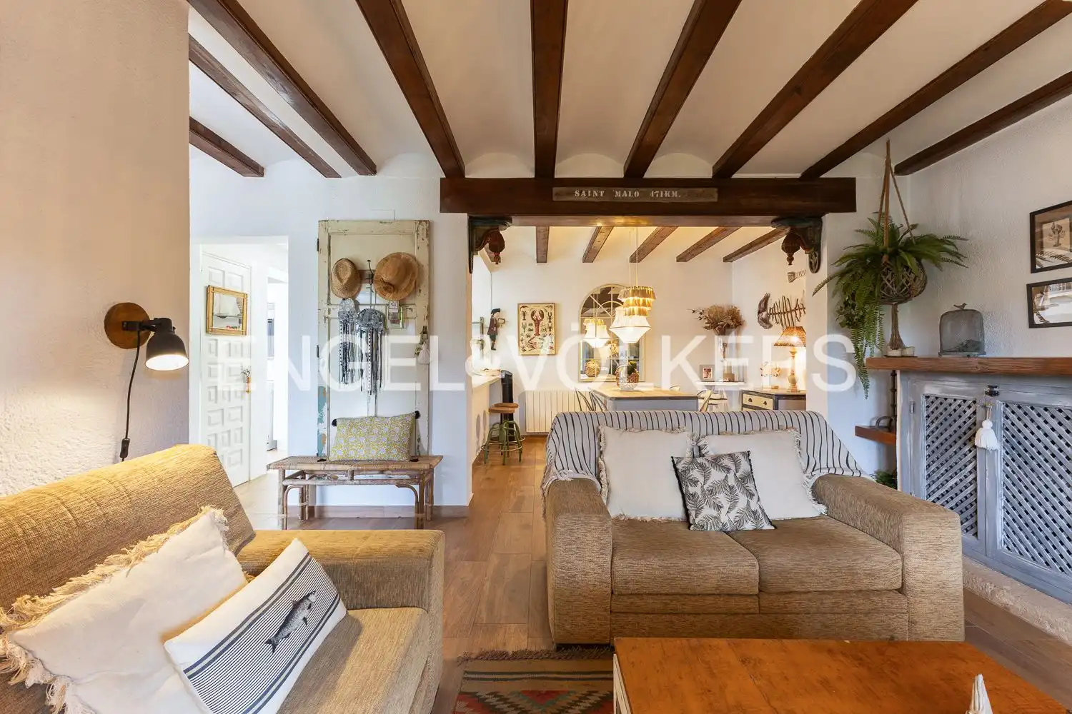 Sala de estar de Casa o chalet de alquiler en Jávea / Xàbia con Calefacción, Parquet y Terraza