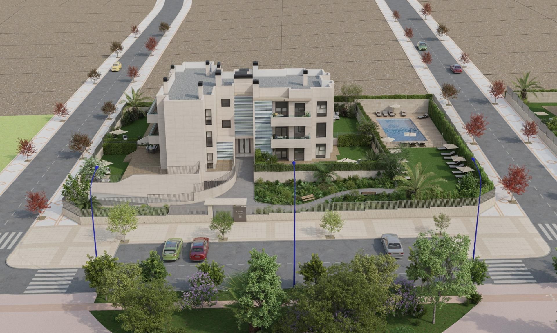 Exterior view of Apartment for sale in Badajoz Capital  with Air Conditioner, Heating and Private garden