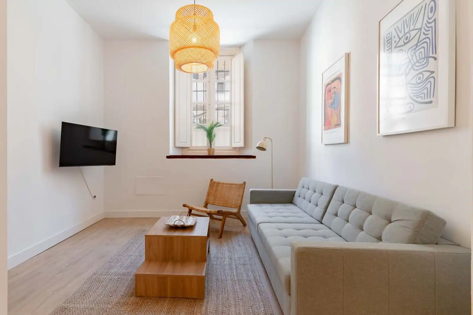 Living room of Flat for sale in Málaga  with Air Conditioner, Furnished and Internet