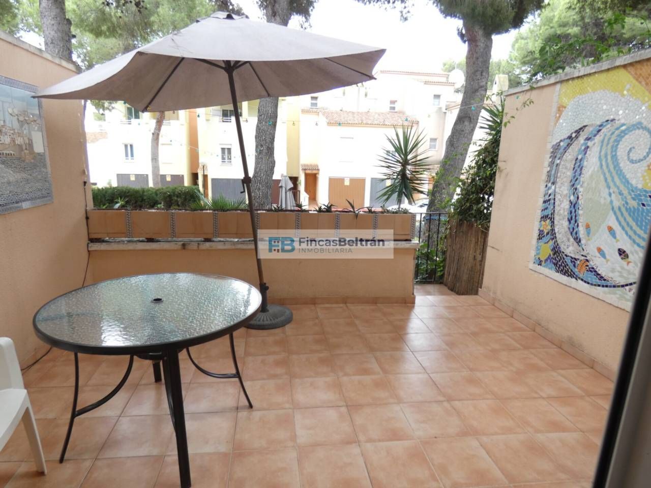 Terraza de Casa adosada en venta en Peñíscola / Peníscola con Calefacción, Jardín privado y Terraza