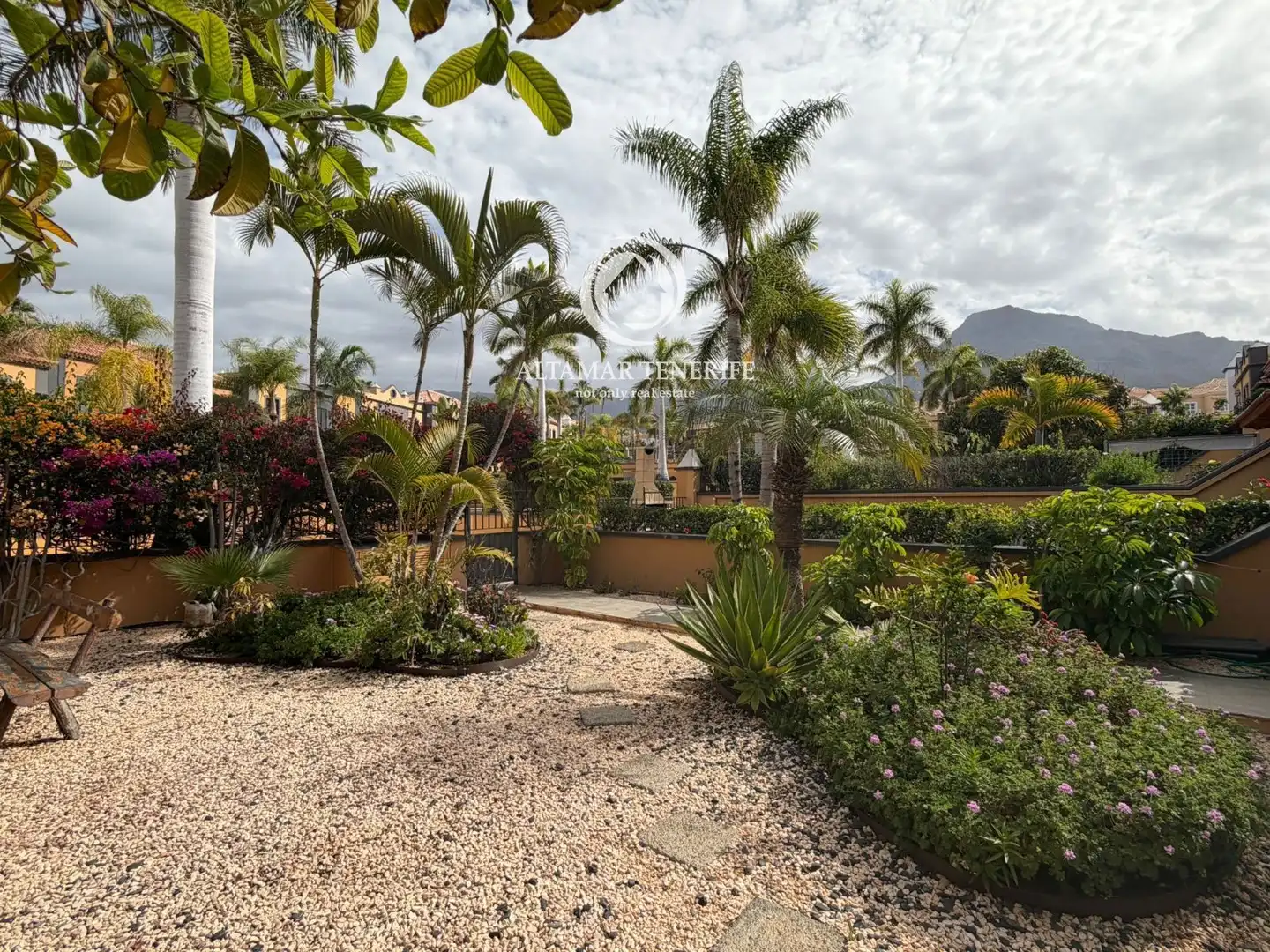 Garten von Einfamilien-Reihenhaus zur Miete in Adeje mit Klimaanlage, Terrasse und Abstellraum
