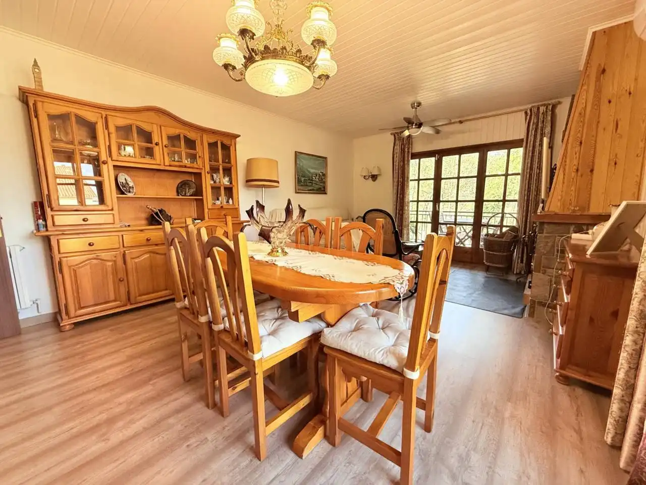 Dining room of Houses for sale in Riells i Viabrea  with Air Conditioner, Heating and Private garden