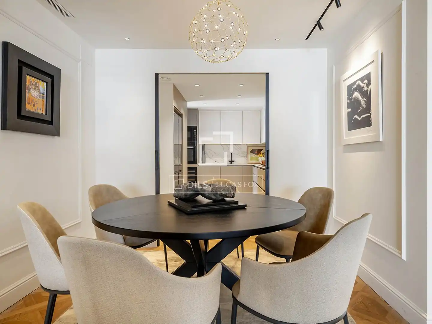 Dining room of Flat for sale in Barcelona  with Air Conditioner, Heating and Parquet flooring