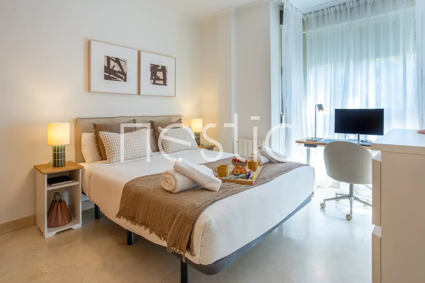 Habitación de Apartamento de alquiler en Madrid con Aire acondicionado, Calefacción y Terraza