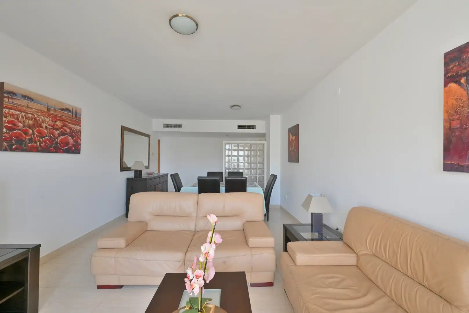 Wohnzimmer von Wohnungen zum Verkauf in Mijas mit Klimaanlage, Terrasse und Möbliert