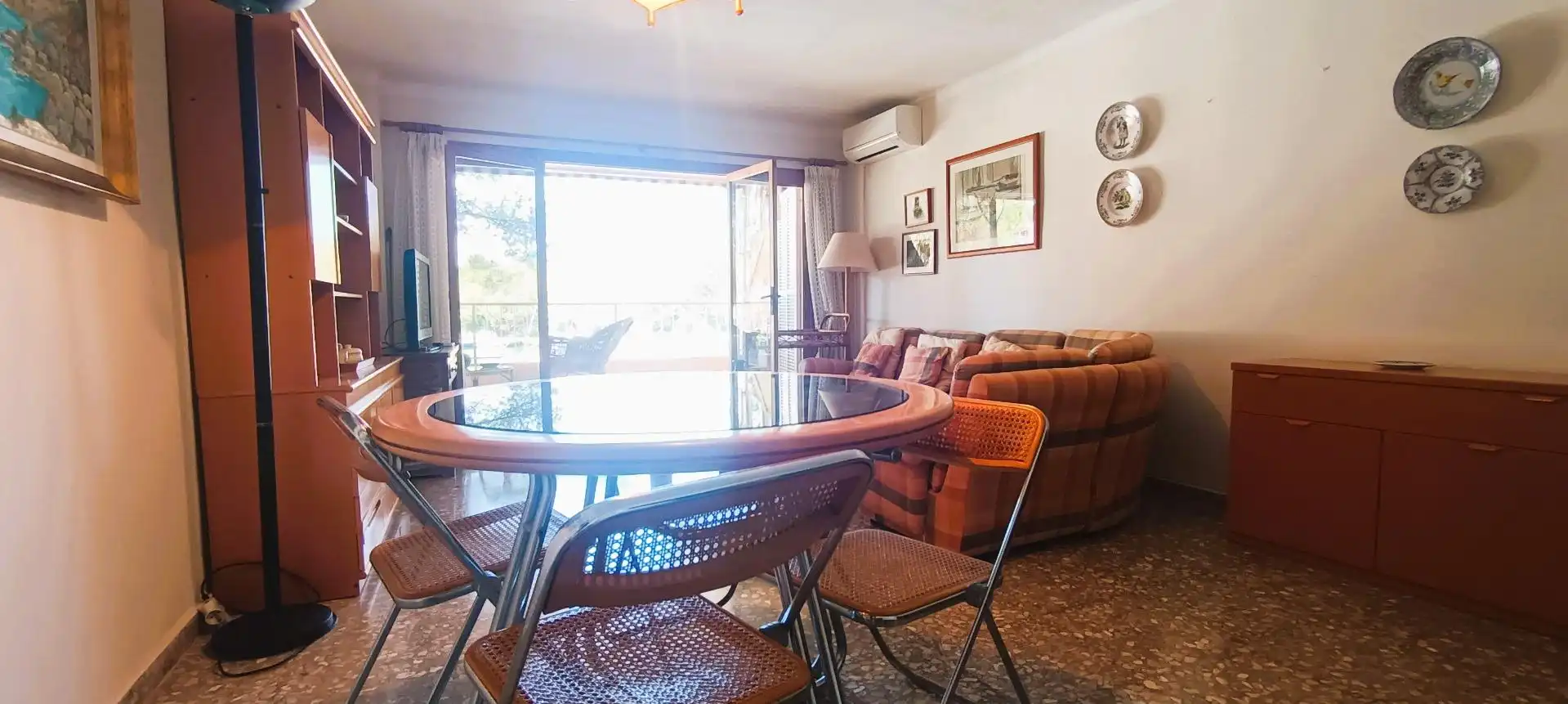 Dining room of Flat for rent in Calvià  with Air Conditioner, Terrace and Furnished