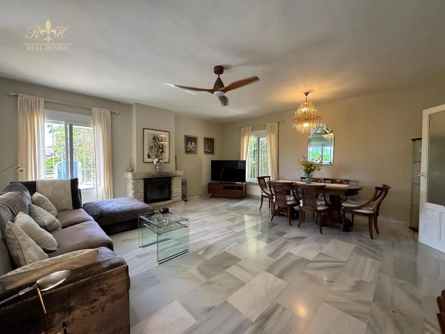 Sala de estar de Casa o chalet de alquiler en L'Alfàs del Pi con Aire acondicionado, Calefacción y Terraza