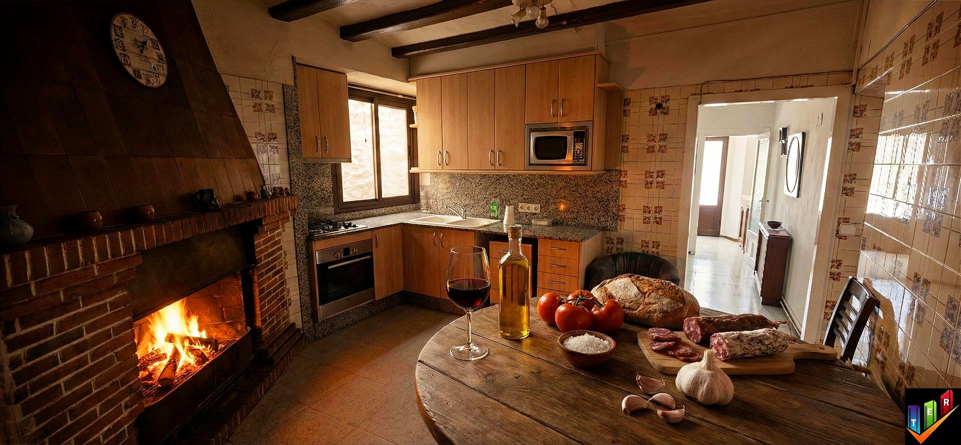 Cuina de Casa adosada en venda en Cervià de Ter amb Terrassa, Traster i Balcó