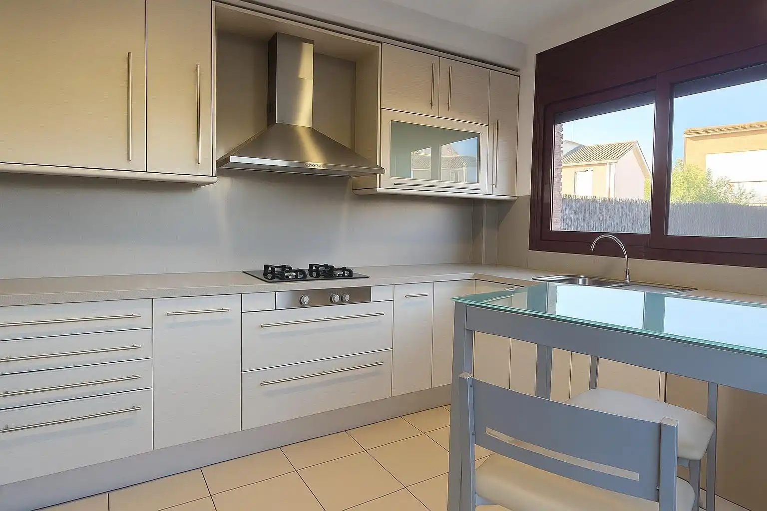 Cocina de Casa adosada en venta en Lliçà de Vall con Aire acondicionado, Calefacción y Jardín privado