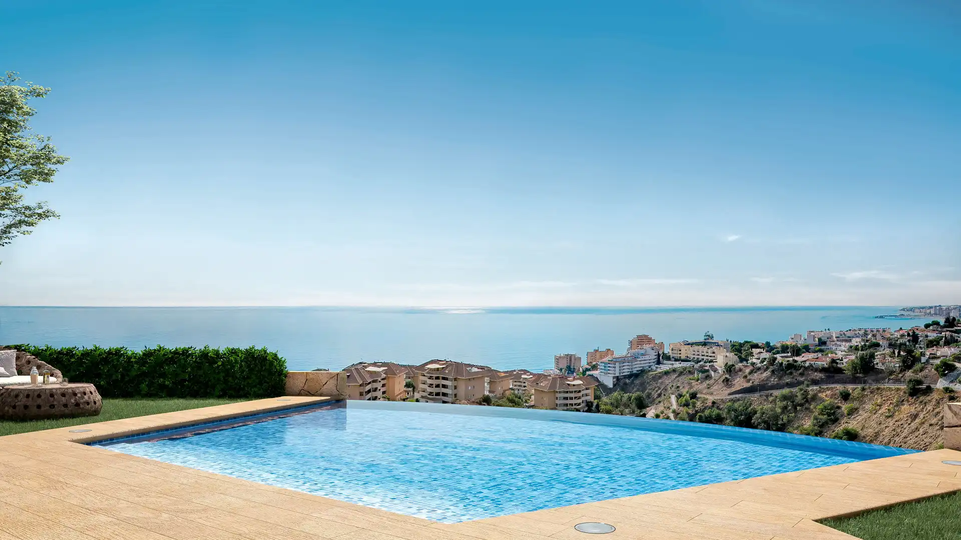 Swimming pool of Detached homes for sale in Fuengirola  with Air Conditioner, Private garden and Terrace