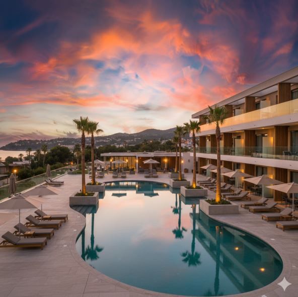 Swimming pool of Building for sale in  Barcelona Capital  with Alarm and Community pool