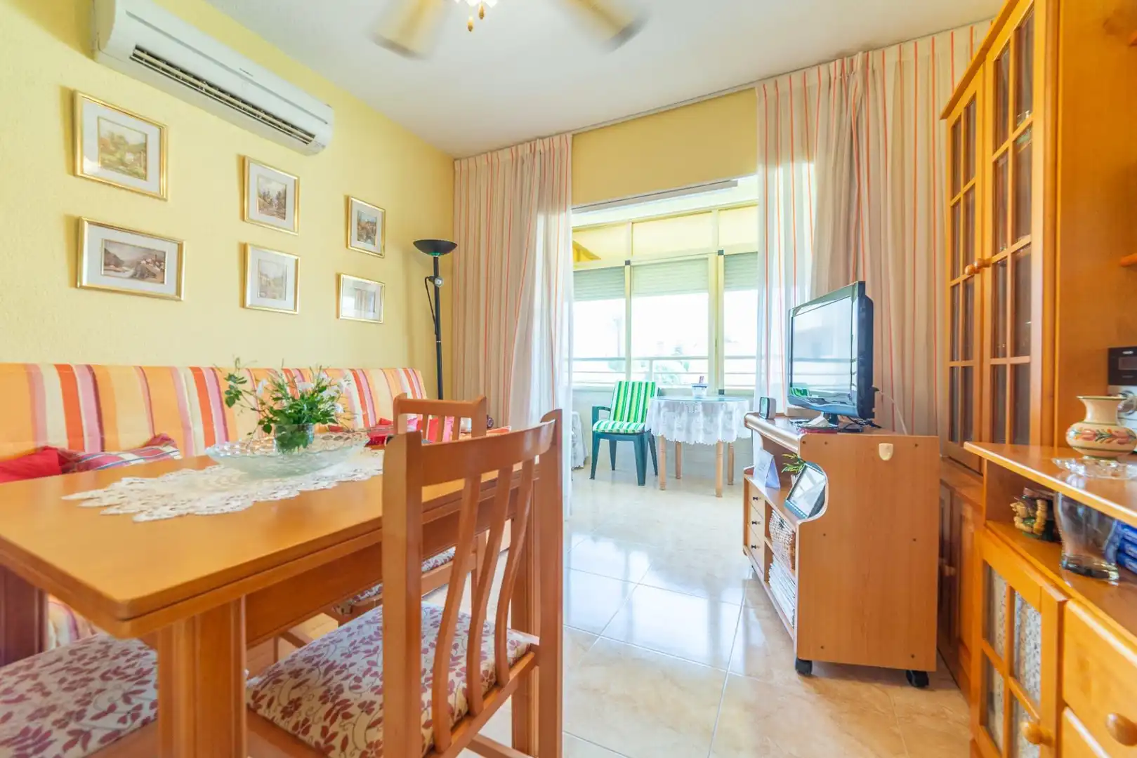 Sala d'estar de Apartament en venda en San Javier amb Aire condicionat, Jardí privat i Terrassa