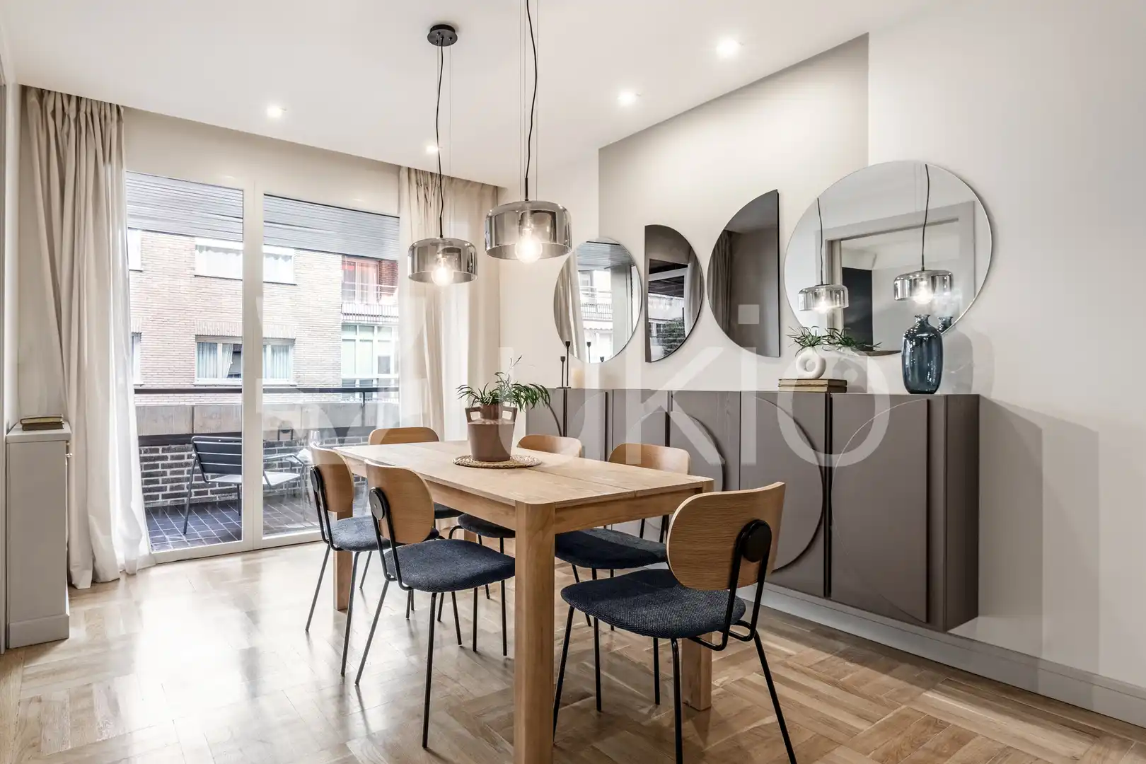 Dining room of Apartments for rent in Madrid  with Air Conditioner, Heating and Terrace