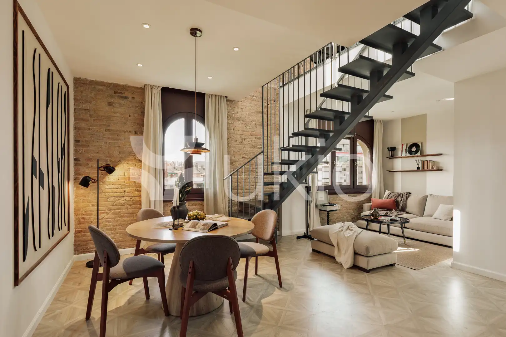 Sala d'estar de Apartament de lloguer en Barcelona amb Aire condicionat, Calefacció i Terrassa