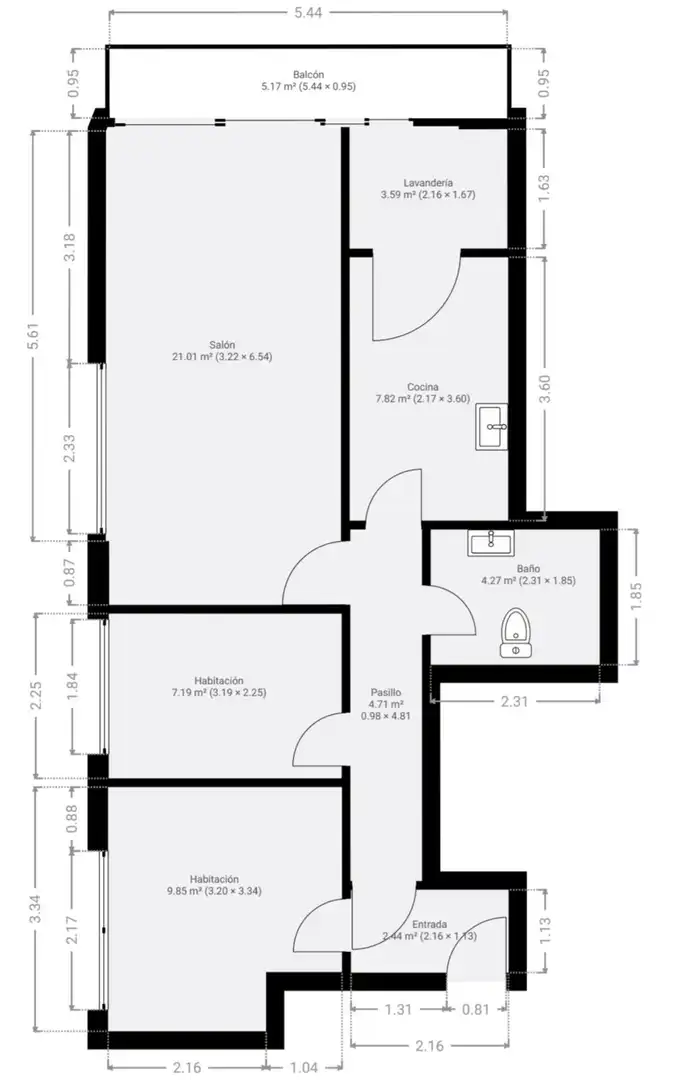 Piso en venta en Barcelona con Calefacción y Balcón