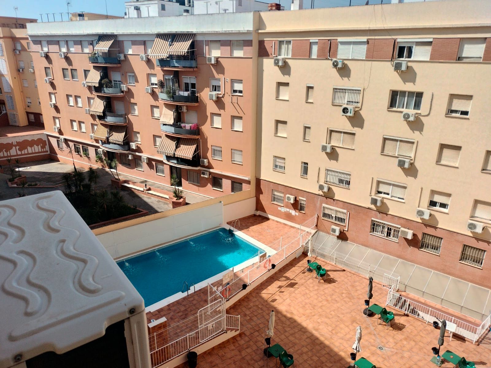Swimming pool of Flat for sale in Dos Hermanas  with Air Conditioner, Heating and Storage room