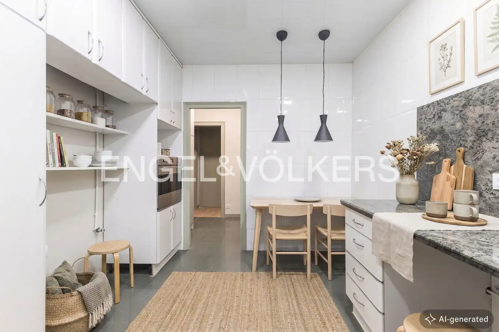 Küche von Wohnung zum Verkauf in Barcelona mit Klimaanlage, Heizung und Parkett