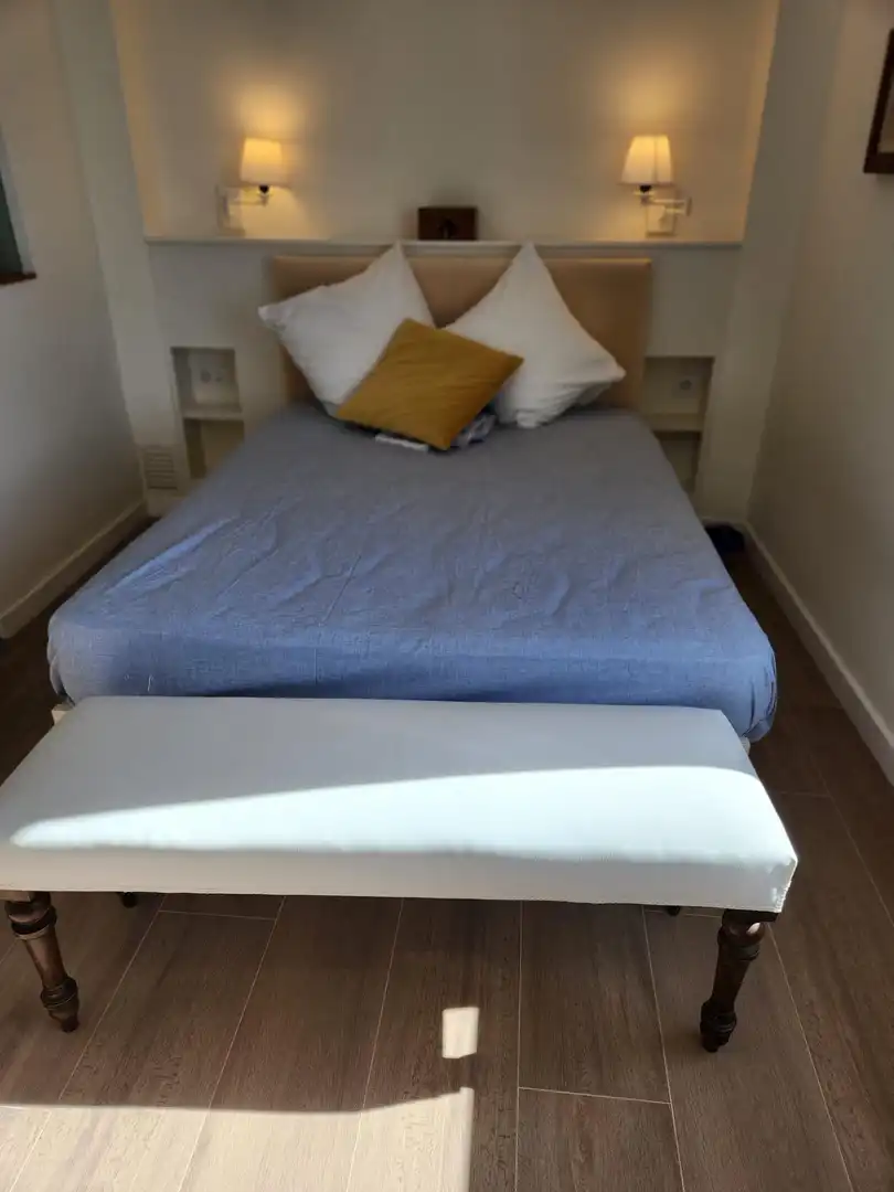 Schlafzimmer von Wohnung zur Miete in Sitges mit Klimaanlage, Privatgarten und Terrasse