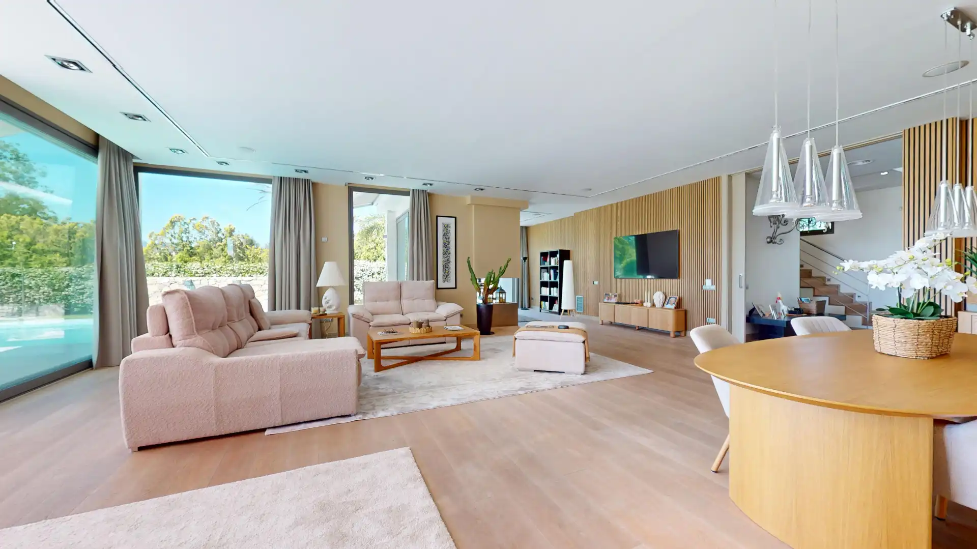 Sala de estar de Casa o chalet en venta en Mont-roig del Camp con Aire acondicionado, Calefacción y Jardín privado