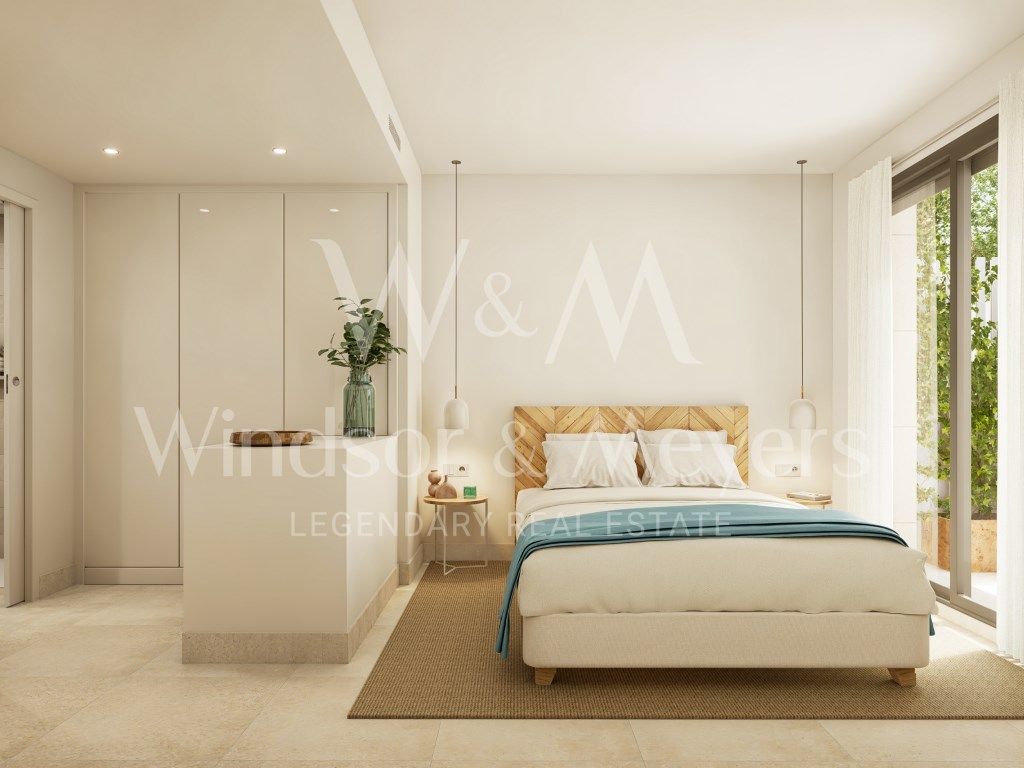 Bedroom of Flat for sale in Eivissa  with Air Conditioner, Terrace and Swimming Pool