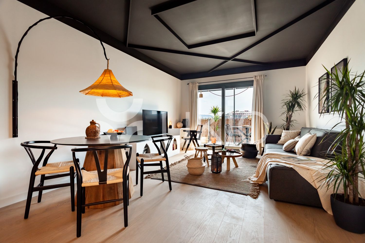 Living room of Apartment to rent in  Barcelona Capital  with Air Conditioner, Terrace and Furnished