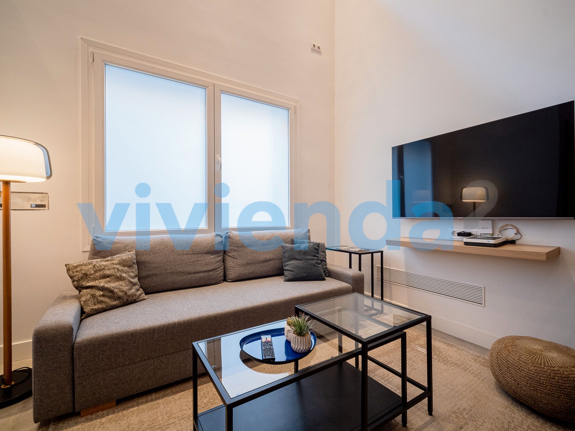 Living room of Flat for sale in  Madrid Capital  with Air Conditioner, Heating and Furnished