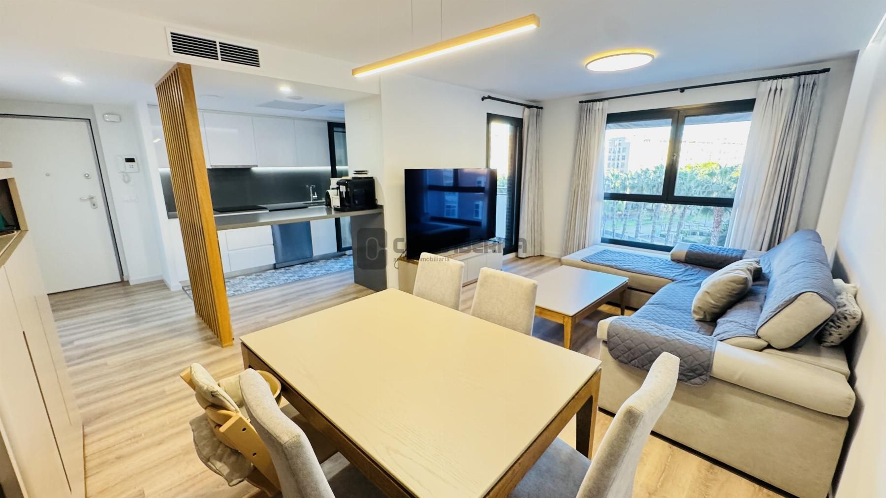 Sala de estar de Piso en venta en  Valencia Capital con Aire acondicionado, Parquet y Terraza