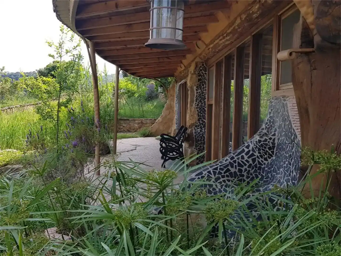 Terrasse von Country house zur Miete in Sierra Engarcerán mit Privatgarten
