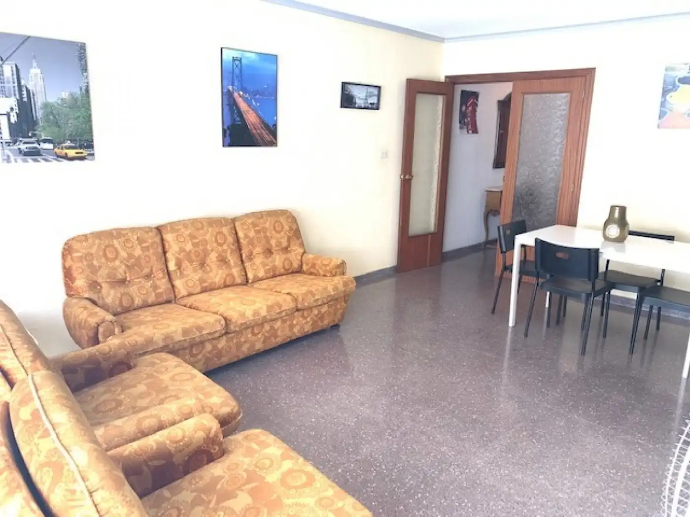 Sala de estar de Piso de alquiler en Murcia con Terraza, Amueblado y Balcón