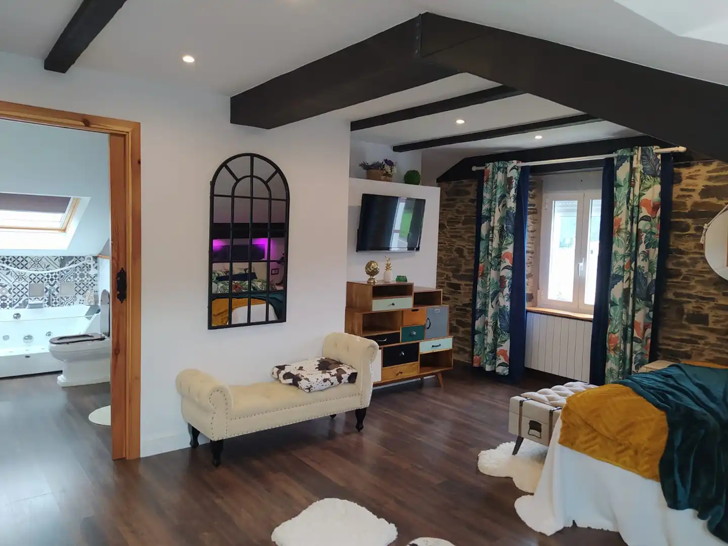 Sala de estar de Casa adosada en venta en Foz con Calefacción, Jardín privado y Terraza